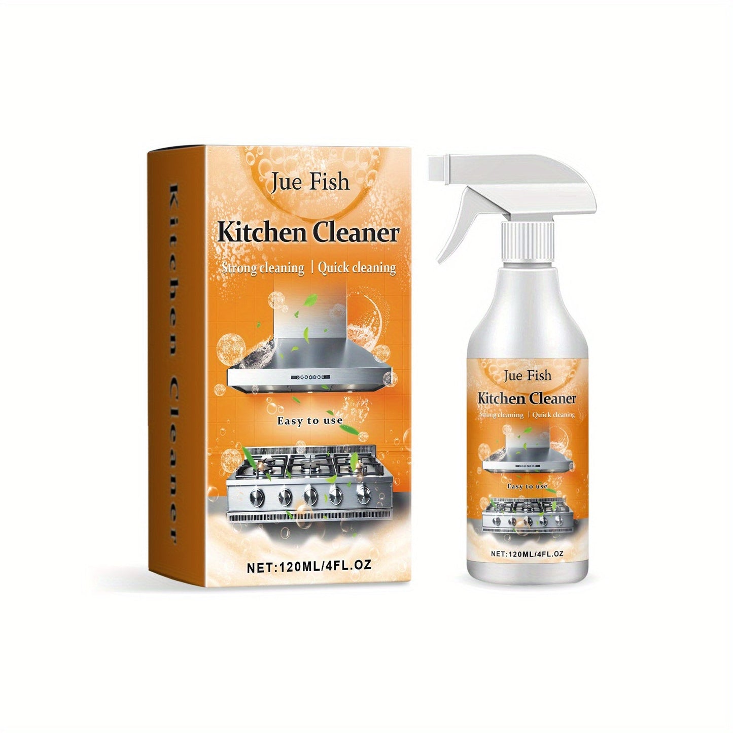 One piece of 120ml Multi-Purpose Foam Cleaner for removing kitchen countertop oil stains and stove grime. This concentrated surface cleaner is also suitable for metal surfaces and contains 7% LAS, perfect for laundry detergent use.