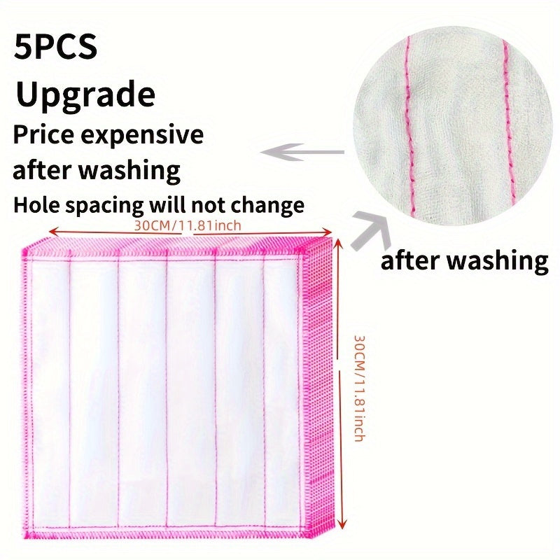 One roll of absorbent microfiber dish cloths, lint-free cotton kitchen cleaning towels, scouring pads, and reusable cleaning rags made from non-woven fabric, perfect for home use.