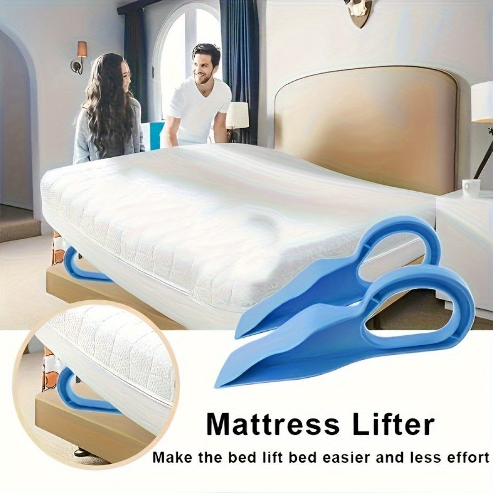 Easily Insert 2 Ergonomic Bed Sheet and Bed Skirt Tuckers in All Corners. These mattress lifters make bed making, tidying, and changing sheets a breeze. Say goodbye to slipping and wrinkling with our non-slip bed lifter and sheet changing fixture.