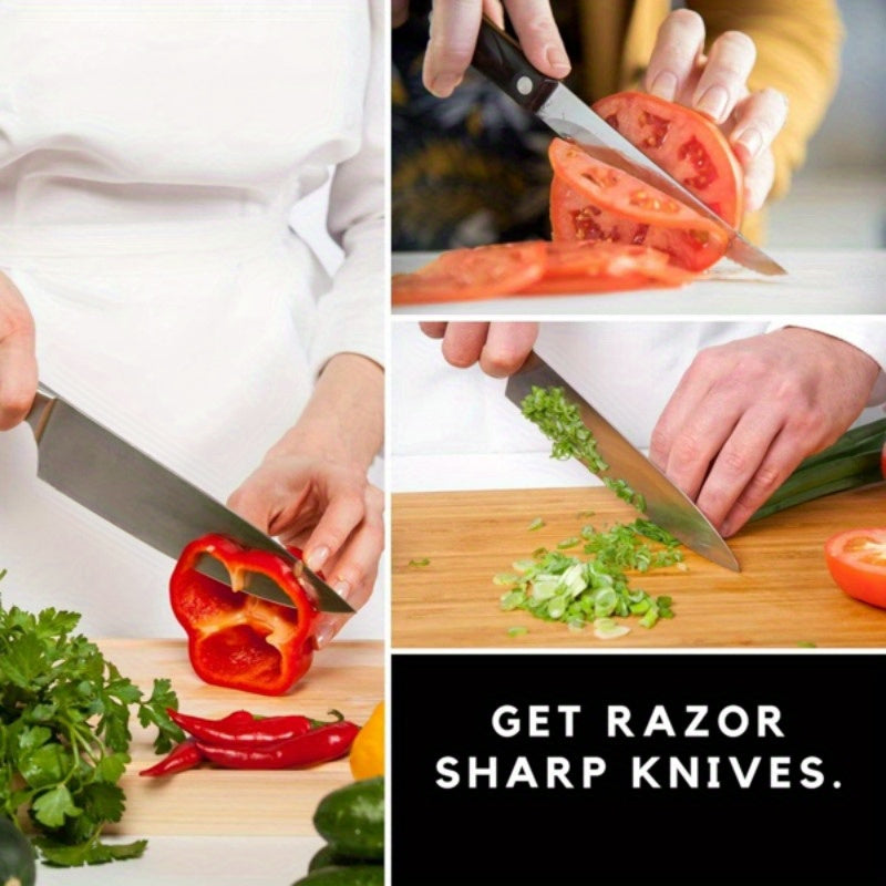 Knife sharpener set includes a stainless steel whetstone, detachable sanding discs, and multi-grit accessories for manual sharpening without the need for power.