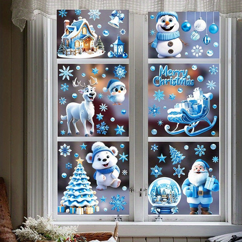 Decorate your home and office windows for the holidays with 110 pieces of Christmas Window Clings made from PVC. These snowflake, reindeer, and Santa decals are easy to apply and remove without the need for electricity. Add a festive touch to your