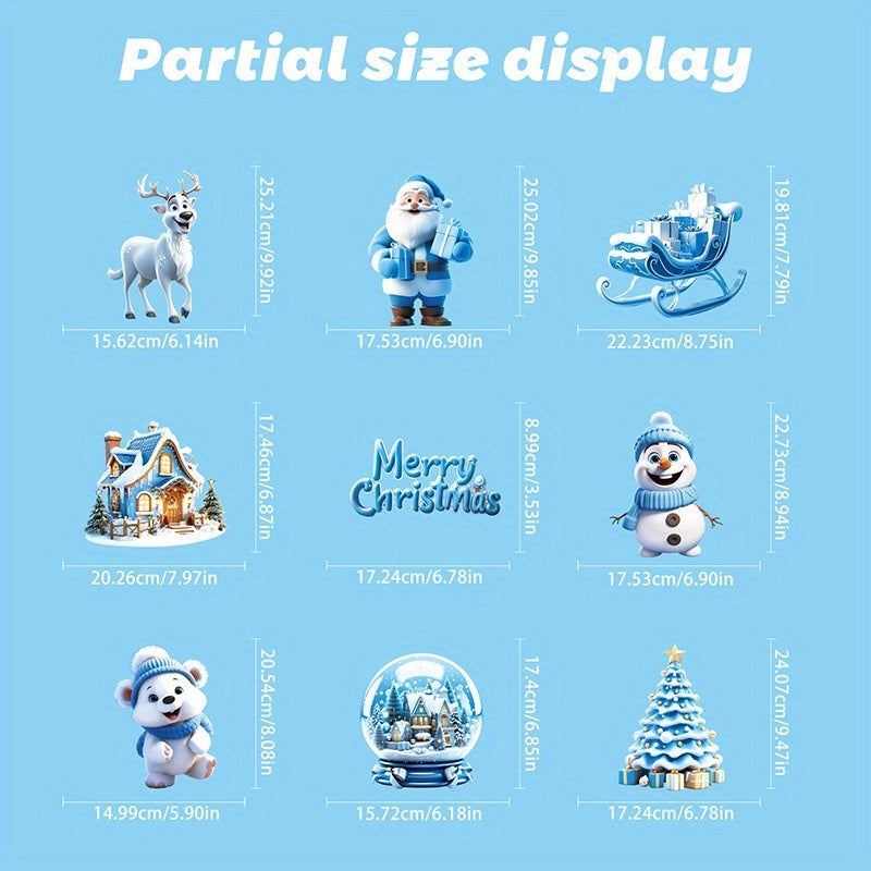 Decorate your home and office windows for the holidays with 110 pieces of Christmas Window Clings made from PVC. These snowflake, reindeer, and Santa decals are easy to apply and remove without the need for electricity. Add a festive touch to your