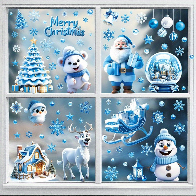 Decorate your home and office windows for the holidays with 110 pieces of Christmas Window Clings made from PVC. These snowflake, reindeer, and Santa decals are easy to apply and remove without the need for electricity. Add a festive touch to your