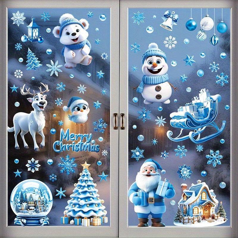 Decorate your home and office windows for the holidays with 110 pieces of Christmas Window Clings made from PVC. These snowflake, reindeer, and Santa decals are easy to apply and remove without the need for electricity. Add a festive touch to your