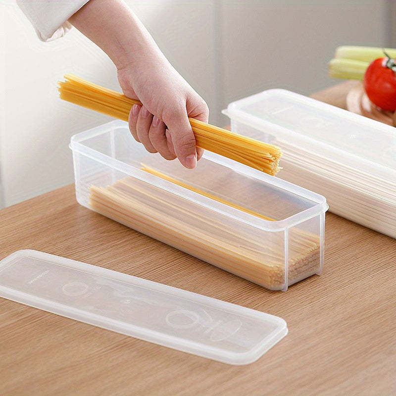 Airtight Pasta Storage Container with Lid - BPA-Free Plastic, Ideal for Storing Spaghetti & Noodles, Must-Have for Kitchen Organization