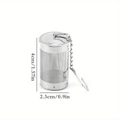 Small tea infuser made of 304 stainless steel, ideal for home use.