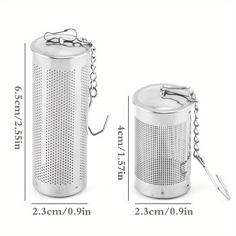 Small tea infuser made of 304 stainless steel, ideal for home use.