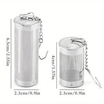 Small tea infuser made of 304 stainless steel, ideal for home use.