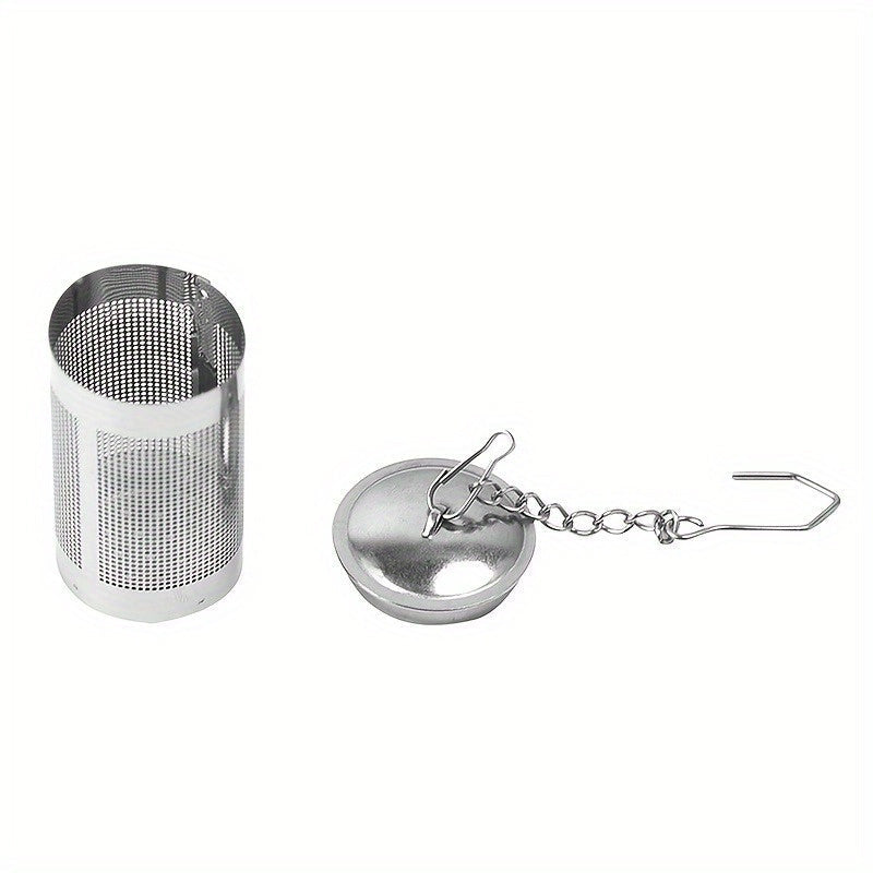 Small tea infuser made of 304 stainless steel, ideal for home use.