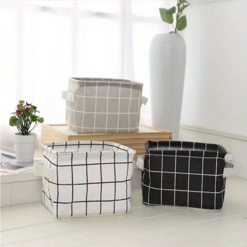 Multipurpose foldable storage organizer with handle. Waterproof and dustproof. Ideal for organizing underwear, socks, cosmetics, and more in the bathroom.