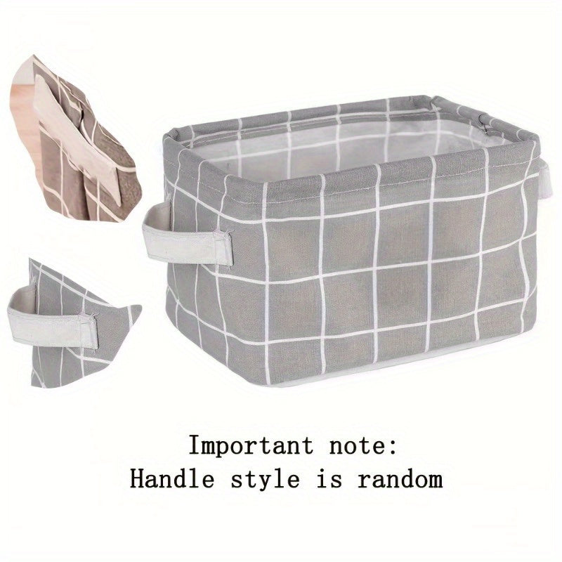 Multipurpose foldable storage organizer with handle. Waterproof and dustproof. Ideal for organizing underwear, socks, cosmetics, and more in the bathroom.