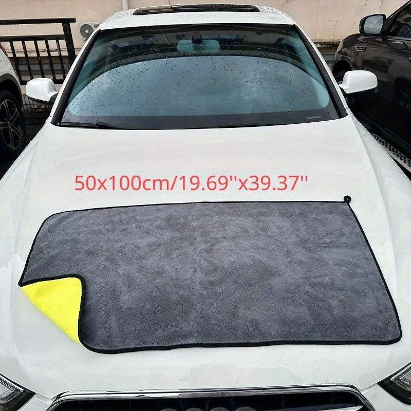 Ultra-Soft, Thick Microfiber Towel for Car Washing - Quick Drying, Durable, Large Size Auto Cleaning Cloth