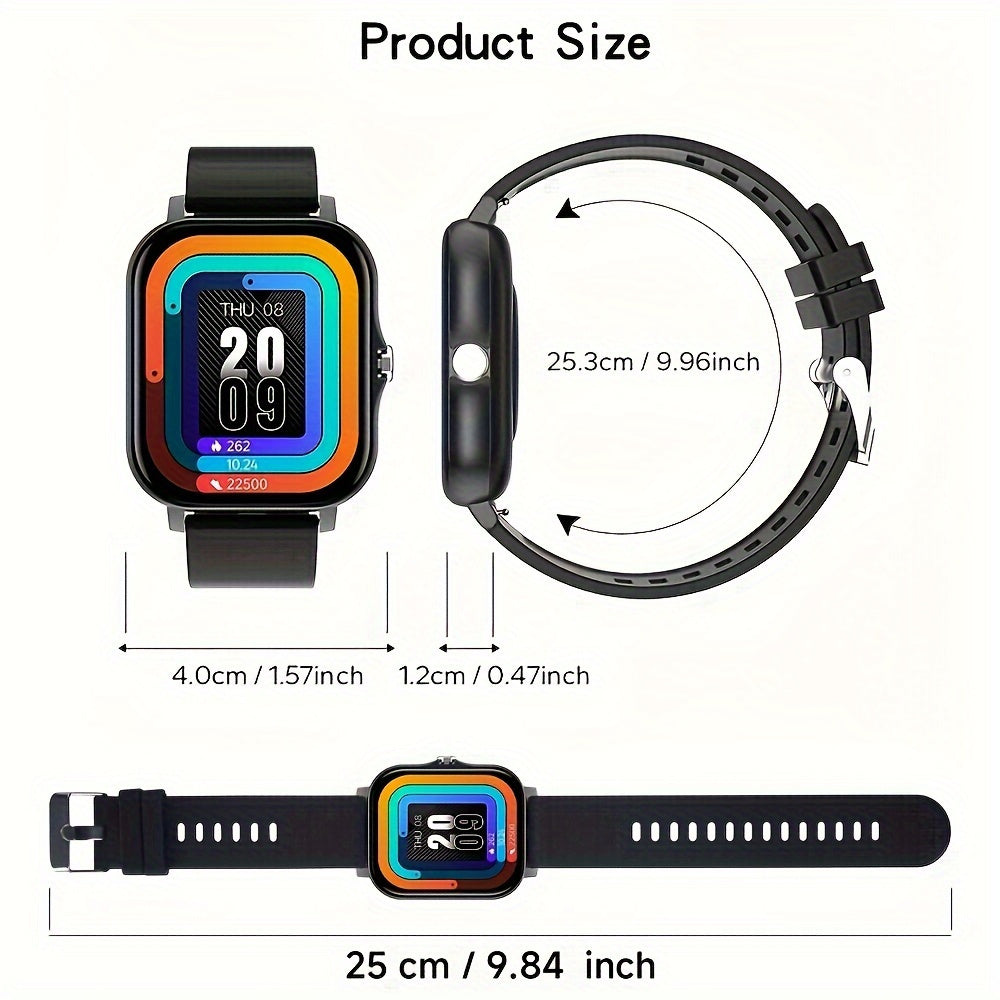 Full Touch Screen Smart Watch with Text Messages and Call Support, 100+ Sports Modes, Pedometer, and Calorie Counter