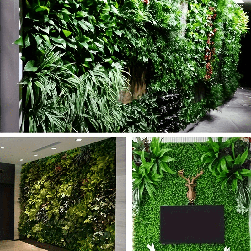 Artificial green wall with background, plants for front door, lawn grass wall, and artificial plant wall.