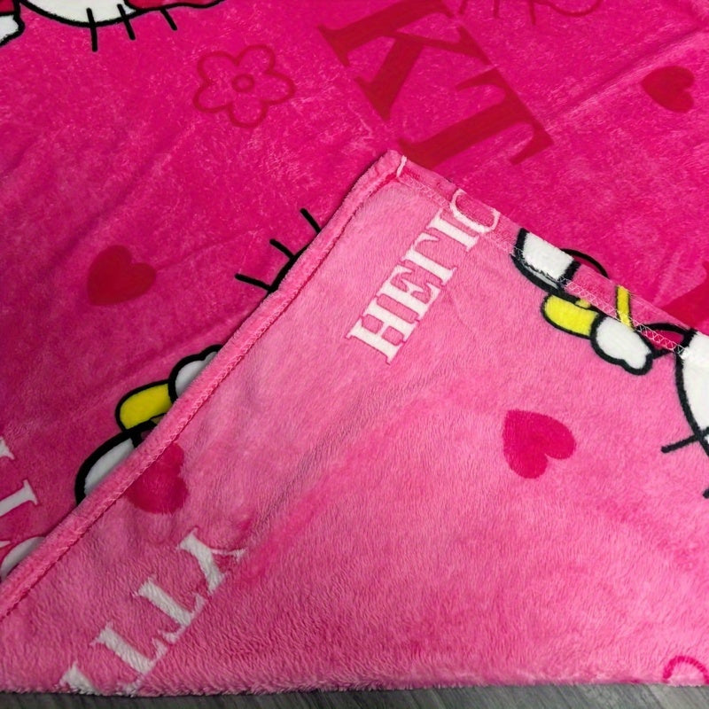 Stay warm and cozy with this adorable Sanrio Hello Kitty Plush Blanket - Perfect for napping, office, sofa, or car! Y2K-inspired design makes it an ideal birthday or Christmas gift. Get yours today and enjoy the ultimate comfort of this Sleeping