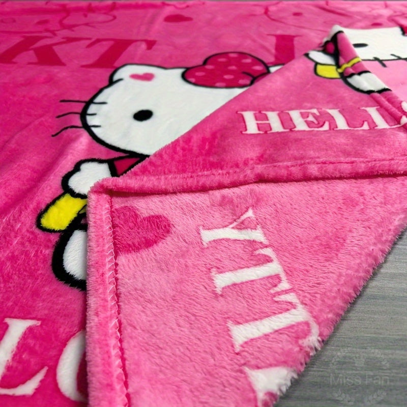 Stay warm and cozy with this adorable Sanrio Hello Kitty Plush Blanket - Perfect for napping, office, sofa, or car! Y2K-inspired design makes it an ideal birthday or Christmas gift. Get yours today and enjoy the ultimate comfort of this Sleeping