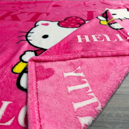 Stay warm and cozy with this adorable Sanrio Hello Kitty Plush Blanket - Perfect for napping, office, sofa, or car! Y2K-inspired design makes it an ideal birthday or Christmas gift. Get yours today and enjoy the ultimate comfort of this Sleeping