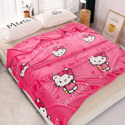 Stay warm and cozy with this adorable Sanrio Hello Kitty Plush Blanket - Perfect for napping, office, sofa, or car! Y2K-inspired design makes it an ideal birthday or Christmas gift. Get yours today and enjoy the ultimate comfort of this Sleeping