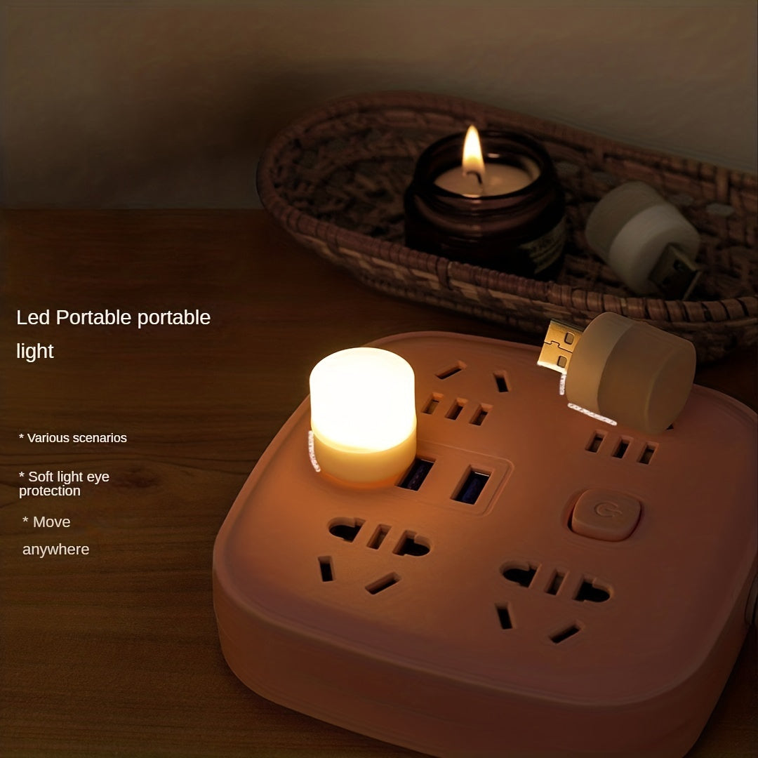 New portable USB LED light, perfect for creating a cozy atmosphere in the bedroom, while saving energy and providing gentle illumination for a good night's sleep. Ideal as a gift or decoration.