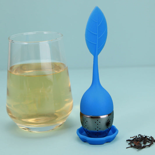 Silicone Tea Infuser with Creative Flower & Leaf Design - Heart-Shaped Tea Strainer for Loose Leaf Tea, High-Temperature Resistant