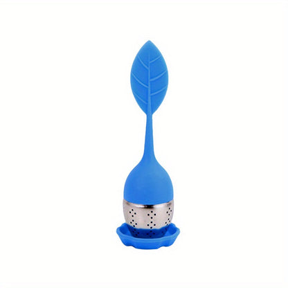 Silicone Tea Infuser with Creative Flower & Leaf Design - Heart-Shaped Tea Strainer for Loose Leaf Tea, High-Temperature Resistant