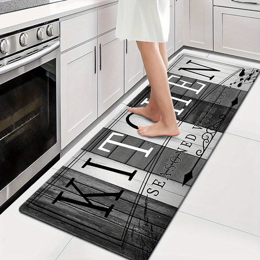 High-quality Polyester Kitchen Mat with Excellent Absorbency, Non-Slip Feature, and Cushioned Comfort - Perfect for Kitchen, Laundry Room, Hallway, or Living Room Decor - Hand Wash Only - Fits Areas Under 1.8m and Covers Up to 2.16m².