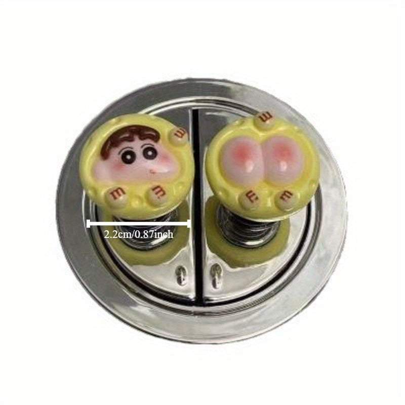 Adorable Button Pressers for Festive Decor - Made from Plastic, No Batteries Needed, No Wood