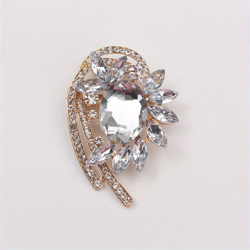 Stylish Rhinestone Brooch Pin - Exquisite and One-of-a-Kind Design, Elegant Accessory for Women's Fashion