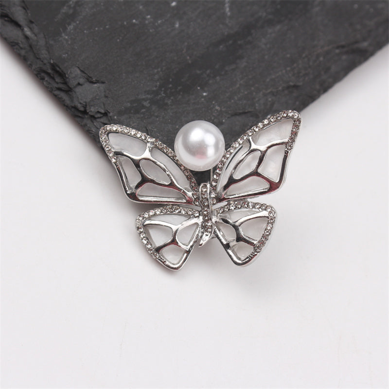 Stylish Rhinestone Butterfly Brooch - Adorable and Unique Addition to Women's Outfits