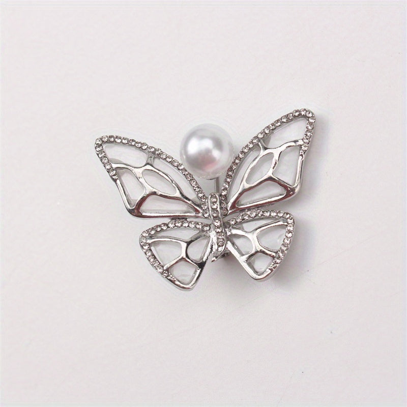 Stylish Rhinestone Butterfly Brooch - Adorable and Unique Addition to Women's Outfits