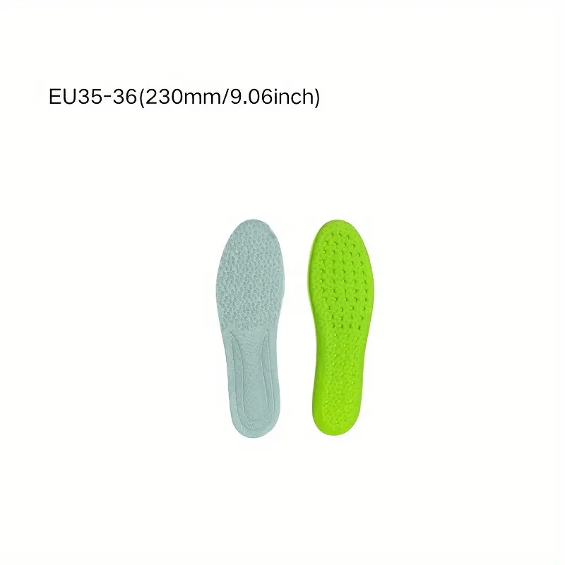 1 pair of shock-absorbing insoles for ultimate comfort and support in sports and daily activities - breathable and soft for happy feet.