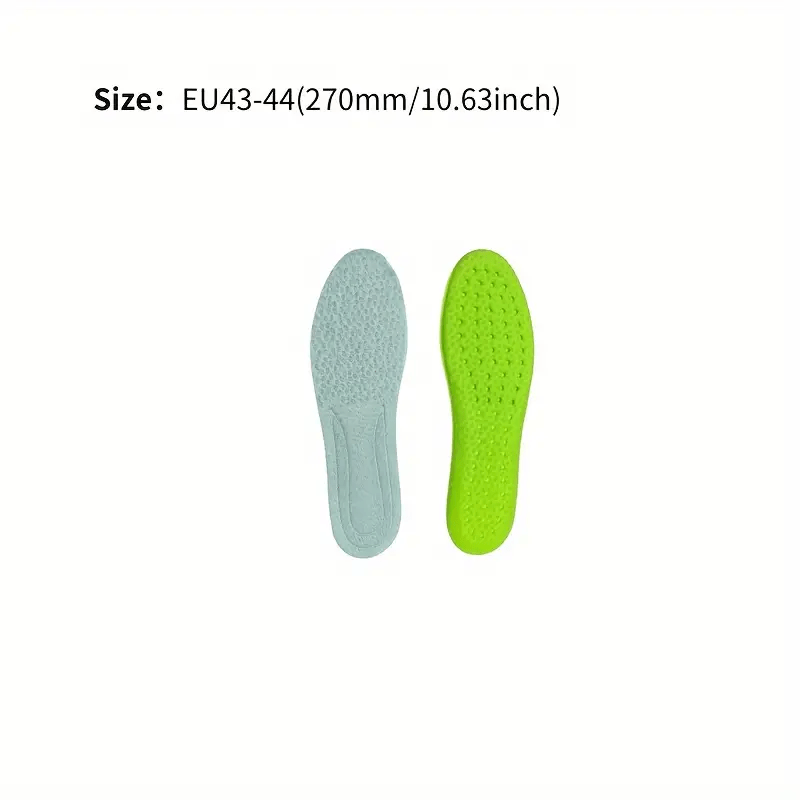 1 pair of shock-absorbing insoles for ultimate comfort and support in sports and daily activities - breathable and soft for happy feet.