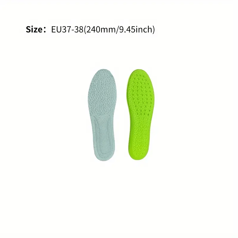 1 pair of shock-absorbing insoles for ultimate comfort and support in sports and daily activities - breathable and soft for happy feet.