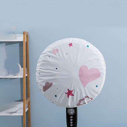 Universal Waterproof Fan Cover, Dustproof Protection for Floor-Standing Fans, Three-Dimensional Round Electric Fan Cover with Random Pattern Design - 1 Piece