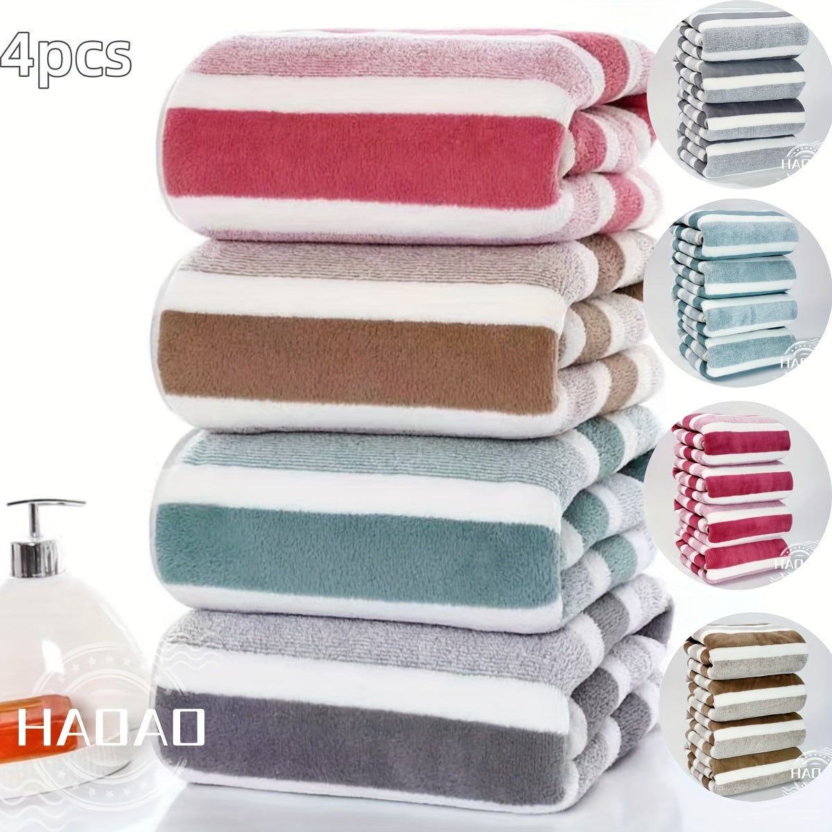 Contemporary microfiber bath towel set with checkered pattern and fantasy theme. Made with 90gsm knit fabric for quick drying and skin-friendly use. Ideal for home bathrooms. 100% acrylic.