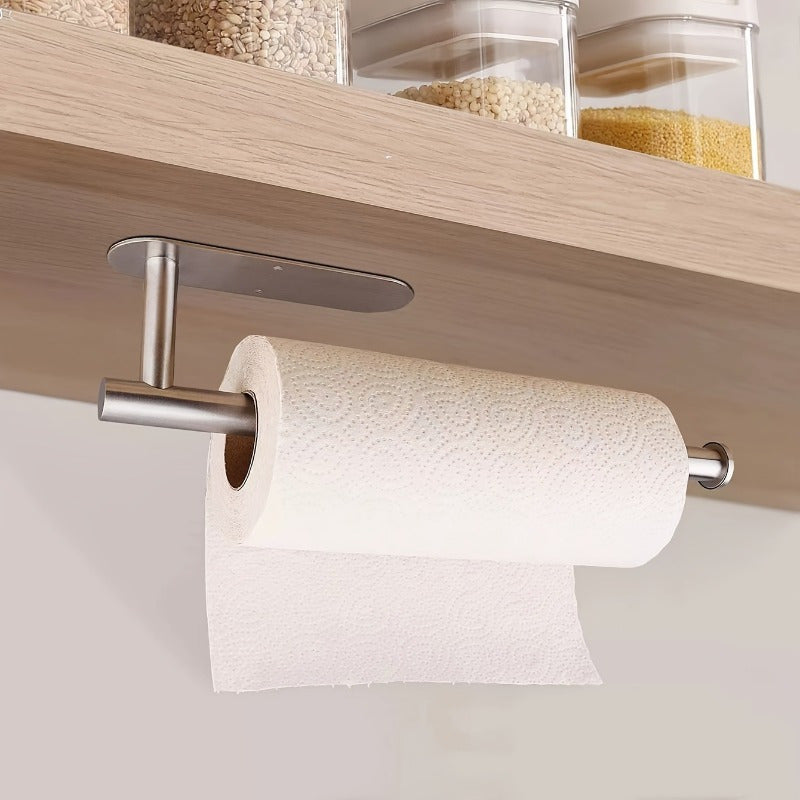 Wall-Mounted Tissue Holder: A Multi-Purpose Solution for Kitchen & Bathroom Storage - No-Drill Installation for Space-Saving Convenience