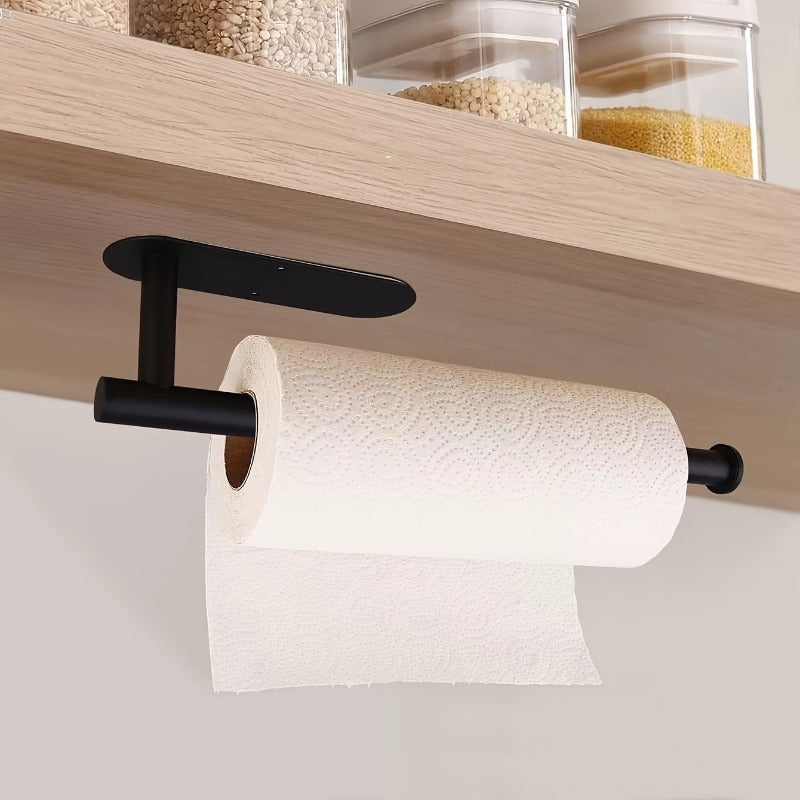 Wall-Mounted Tissue Holder: A Multi-Purpose Solution for Kitchen & Bathroom Storage - No-Drill Installation for Space-Saving Convenience