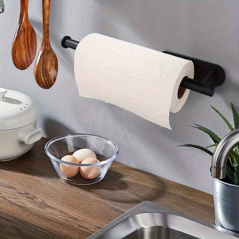 Wall-Mounted Tissue Holder: A Multi-Purpose Solution for Kitchen & Bathroom Storage - No-Drill Installation for Space-Saving Convenience