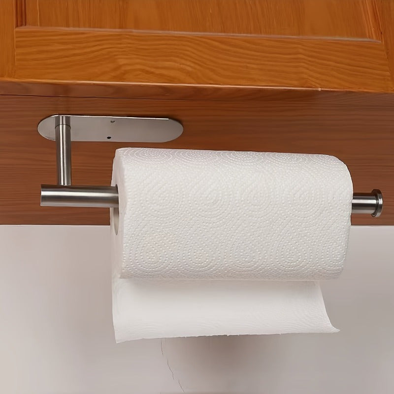 Wall-Mounted Tissue Holder: A Multi-Purpose Solution for Kitchen & Bathroom Storage - No-Drill Installation for Space-Saving Convenience