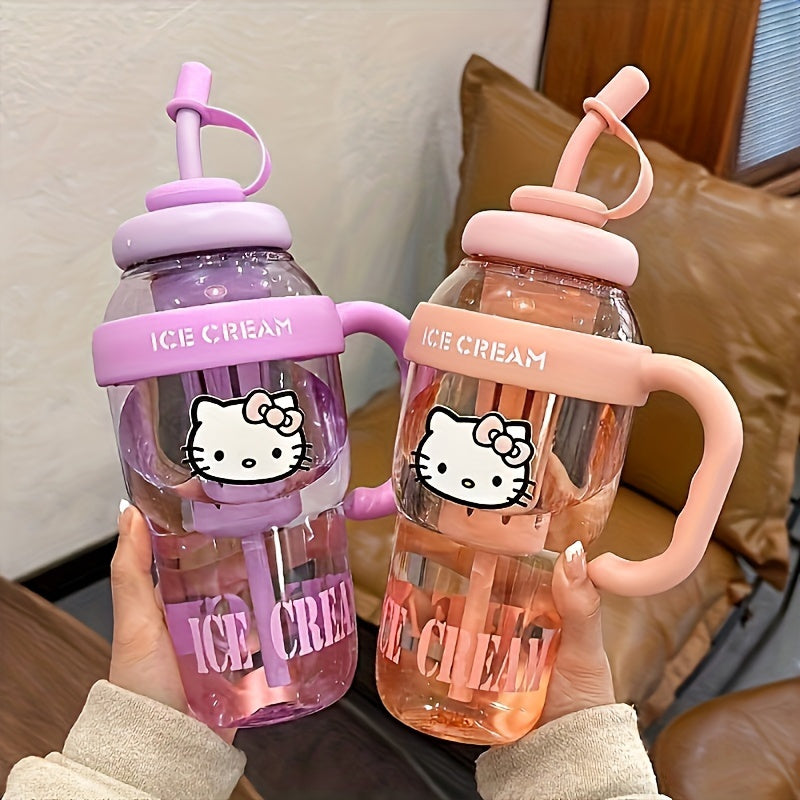 Hello Kitty Water Bottle with Straw - Portable, Durable, Perfect for Any Activity