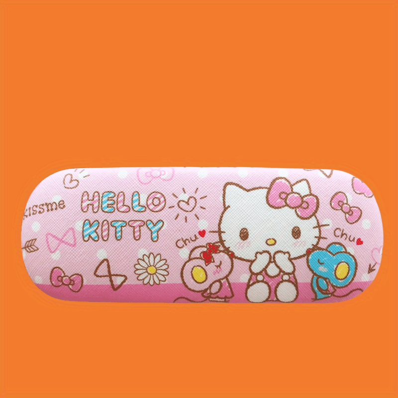 Women's Sanrio Hello Kitty Fashion Glasses Case made of tough silicone, designed to resist scratches and pressure.