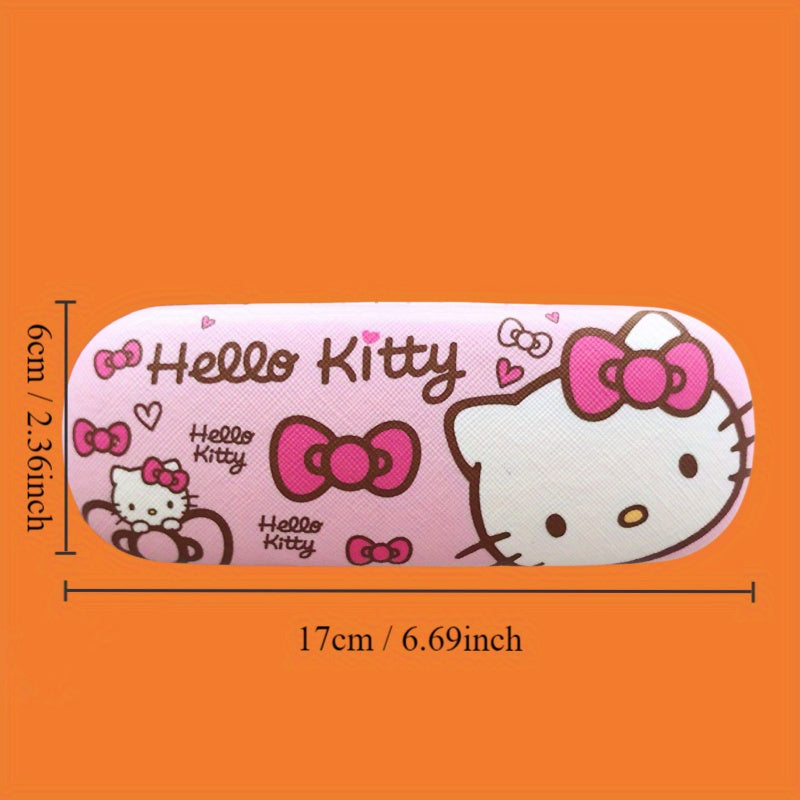 Women's Sanrio Hello Kitty Fashion Glasses Case made of tough silicone, designed to resist scratches and pressure.