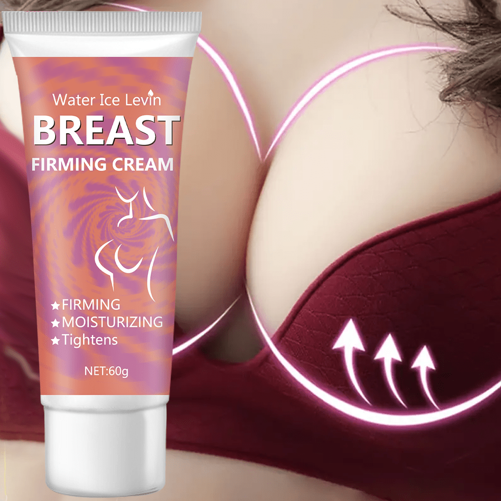 Water Ice Levin Breast Firming Cream 60g for Women Post-Pregnancy and General Use, with Lactic Acid, Hyaluronic Acid, Vitamin C, E, and Nicotinamide.