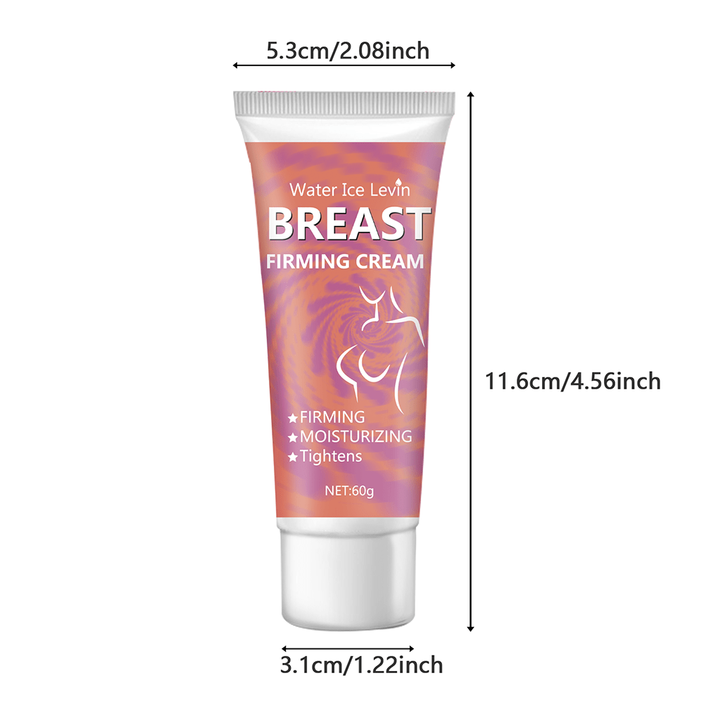 Water Ice Levin Breast Firming Cream 60g for Women Post-Pregnancy and General Use, with Lactic Acid, Hyaluronic Acid, Vitamin C, E, and Nicotinamide.