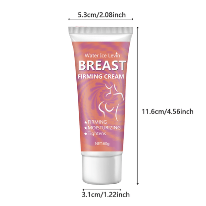 Water Ice Levin Breast Firming Cream 60g for Women Post-Pregnancy and General Use, with Lactic Acid, Hyaluronic Acid, Vitamin C, E, and Nicotinamide.