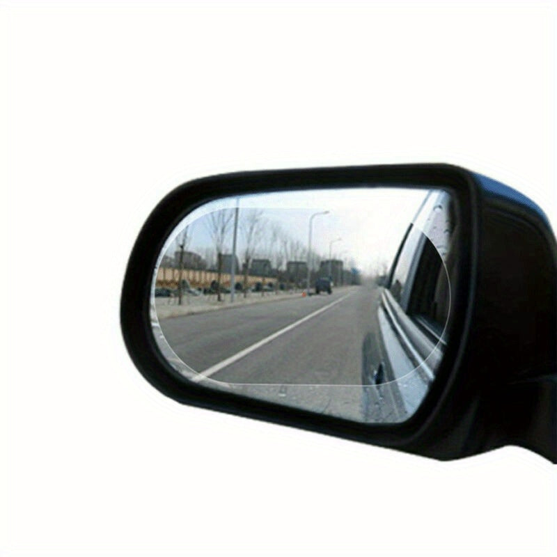 2 transparent pet screen protectors for car rearview mirrors, anti-fog and waterproof