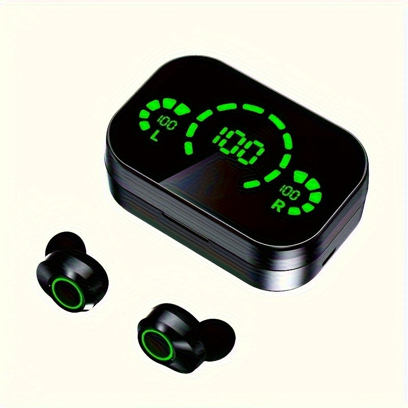 2024 Version TWS Wireless Earphones with LED Screen, Sound Isolation, In-Ear Gaming Headsets, Long Battery Life, High-Quality Plastic Build, Audio Excellence, Emergency Phone Charging.