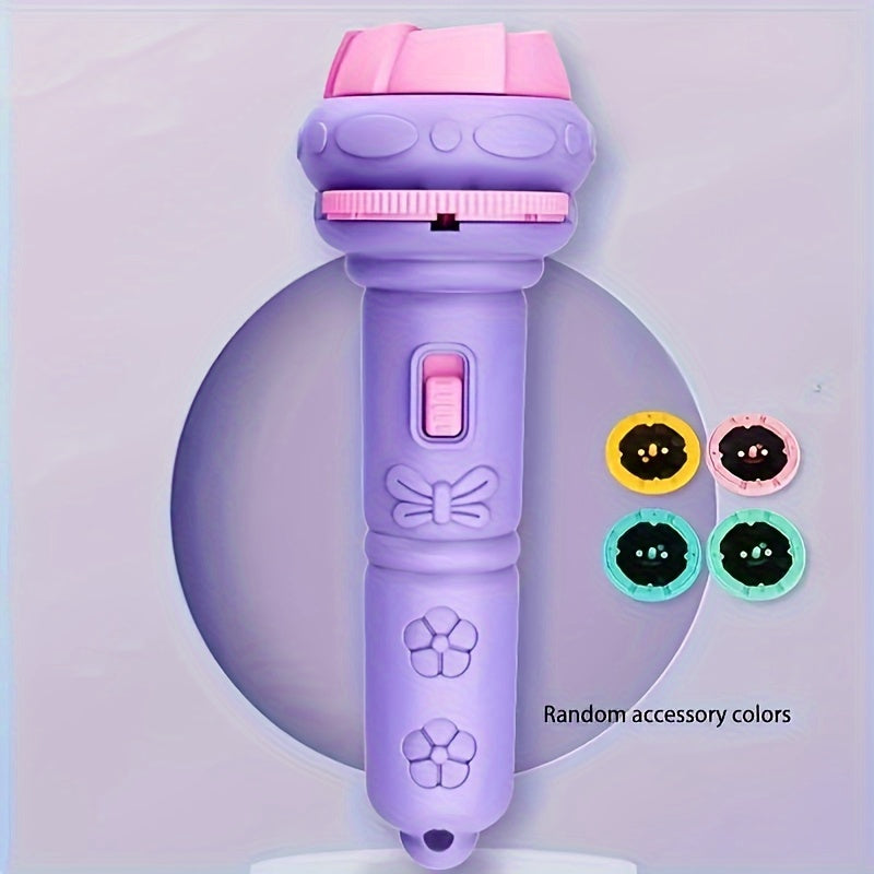 Fun and Educational Interactive Projection Flashlight Toy for Kids - Animal & Nature Projections for Learning - Made of Sturdy Plastic, Multiple Color Choices Available (Pink, Purple, Green) - Perfect Birthday Present for Children