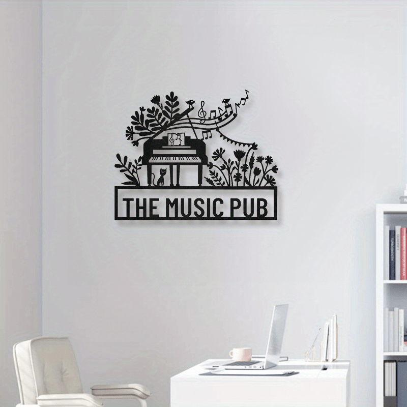 Unique Piano Metal Wall Art - Stunning Black Finish, Does Not Require Electricity, Ideal for Enhancing Home Interiors, Weddings, and Housewarming Gifts