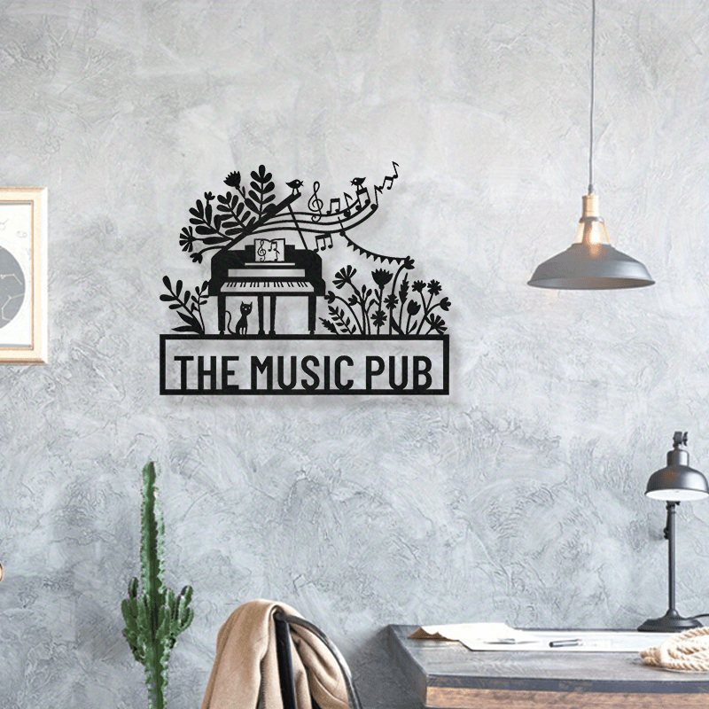 Unique Piano Metal Wall Art - Stunning Black Finish, Does Not Require Electricity, Ideal for Enhancing Home Interiors, Weddings, and Housewarming Gifts